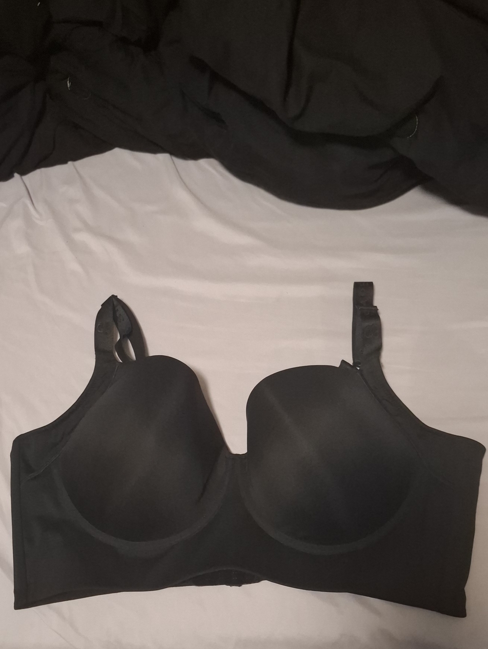 Smooth Black Molded Full-Coverage Bra